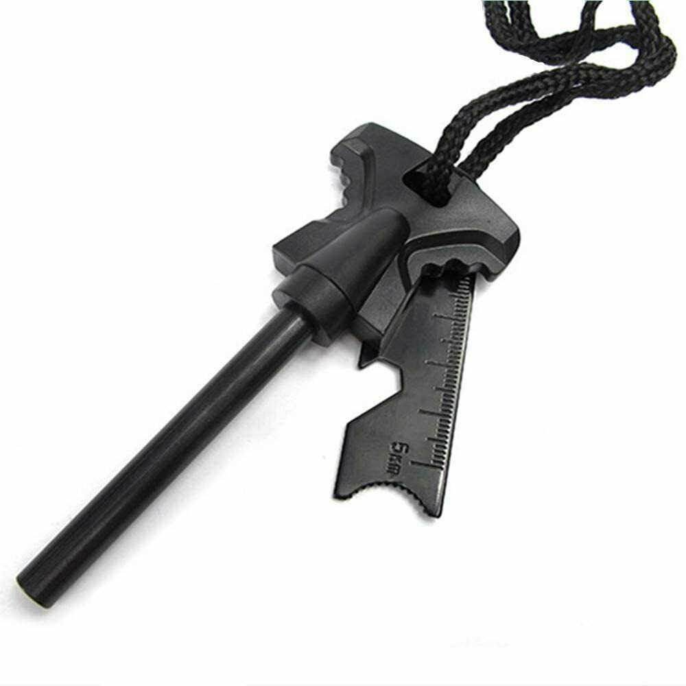 Emergency Survival Magnesium Fire Starter 6-in-1 Tool